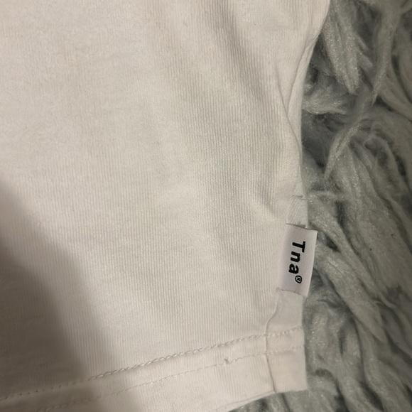 White TNA Cropped T-Shirt - Picture 3 of 3